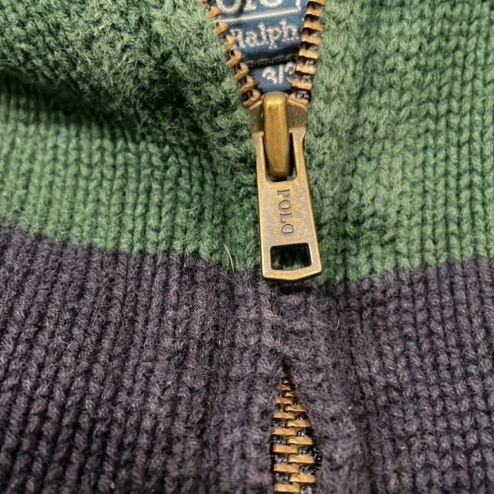 POLO by Ralph Lauren Green Blue Striped Sweater